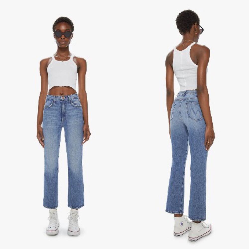 New Mother The Hustler Ankle Jeans Scenic Route Blue Ankle SIze 32